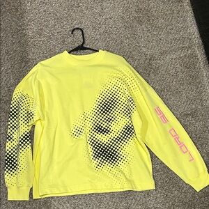 Zara Yellow Graphic Long Sleeve Shirt